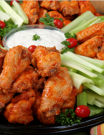 Wings with celery and ranch